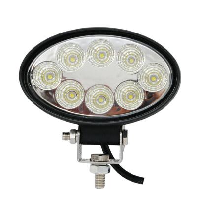 China Automobile Lamp 5.5 Inch 24W Roof Trailer Boat Oval Agriculture Tractor Operating Light Led For Excavator Boat Truck Farm Machine for sale