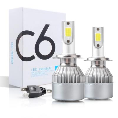 China Automobile Lamp C6 H1 H3 Led Headlight Bulbs H7 LED Car Lights H4 880 H11 HB3 9005 HB4 9006 H13 6000K 72W 12V 7200LM Auto Headlights for sale