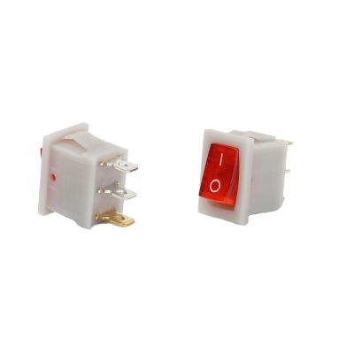 China T85 3 Pin Rocker Switch 6a 250v AC Rocker Switch Red Panel Mount Boat Rocker Switch On for sale