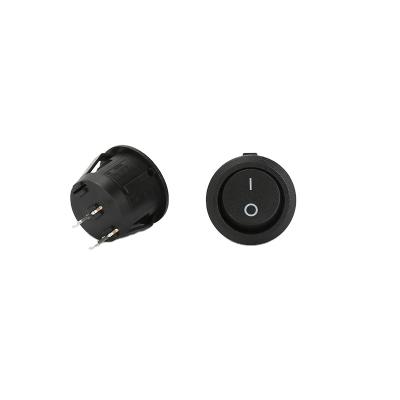 China T85 Rs601c Round Rocker Switch On Off Power Switch 2 Pins 6a250v Black Switch for sale