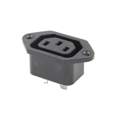 China . - 10~105 â „ ƒ Black 15A 250V Socket Power Connector 3pin Female Socket 10A 250V for sale