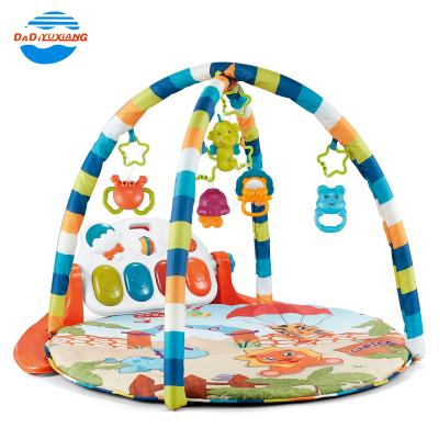 China Eco-Friendly Round Crawling Mat Baby Play Piano Kick Gym Crawling Mat Baby Activity Gym Educational Toy Piano for sale