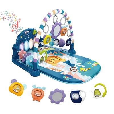 China Toy DADI High Quality Baby Carpet Educational Play Mat Baby Activity Gym Kick piano music and lights boy and girl gift for sale