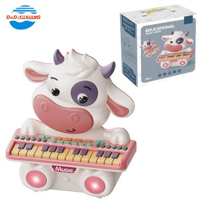 China DADI Cow Design Educational Music Toys Babies Electronic Cute Piano Keyboard OEM&ODM Toy Baby Musical Toys for sale