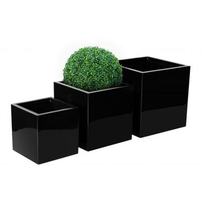 China Guangdong Modern Large Size Square Pots Factory Suppliers Indoor Decorative Fiberglass Flower Pots and Planters for sale