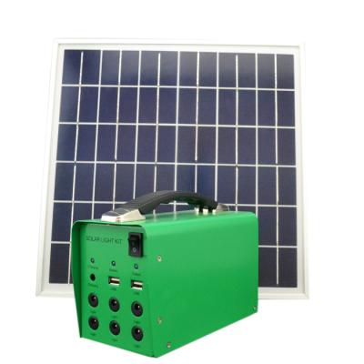 China 15W Mini Home Solar Light Kits With LED And Cables for sale