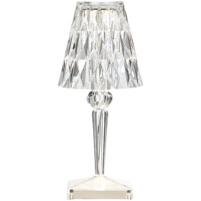 China Lighting Works Bedside Hotel Night Stand Mini USB Wireless Bed Side Study Rechargeable Nordic Table Lamp Modern Crystal Led Table Lamps for sale