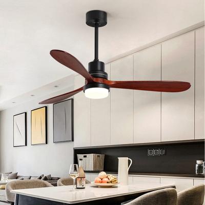 China Lighting Mountain Wood Air Features Blades Outdoor Decorative Ceiling Fan With Remote Control Led Lights for sale