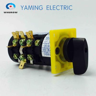 China Motor Switch 3 Position Change Over Cam Rotary Switch HZ5B Series 4 Pole 20A 380V Control Motor Switch for sale