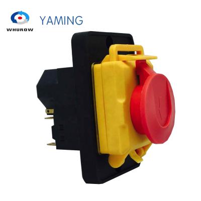 China Pin On Off 2 Pin Momentary Electromagnetic Position Momentary Switch 7 Push Button With Cover Device YCZ4-A for sale