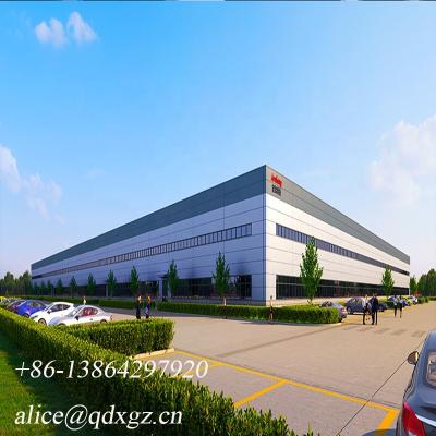 China Modern Light Steel Frame Warehouse Construction Low Cost Prefab House Light Steel Structure Prefab Building for sale