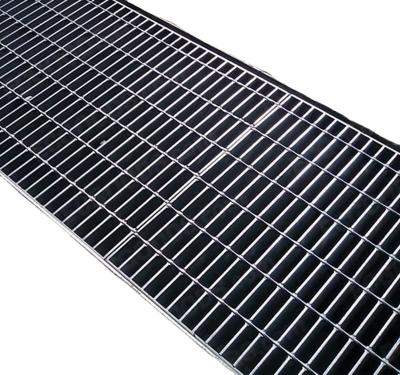 China Traditional Ditch Grating Galvanized Storm Drainage Road Steel Bar Grating for sale