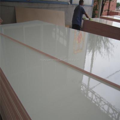 China 16mm snow modern two side glossy warm white hpl laminated plywood panel price for sale