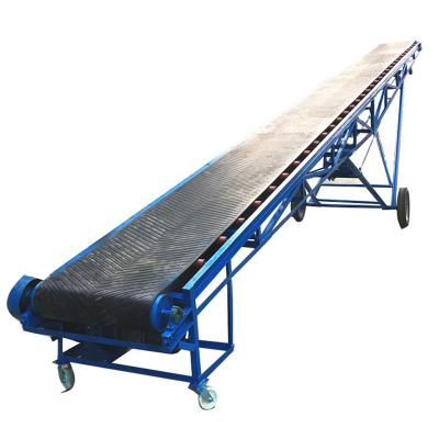 China Farms Gravel concrete climbing belt conveyor with large inclination angle slope belt conveyor Grain loading conveyor for sale