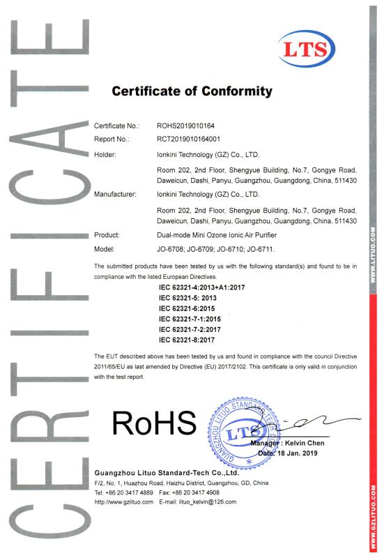 RoHS - Ionkini Technology (gz) Co., Ltd.