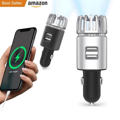 China Car 12V Negative Ion Air Cleaners High Performance Plasma Air Purifier USB Car Charger Mini Ion Air Purifier for sale