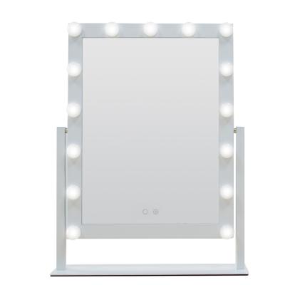 China Hot Selling Lighted Makeup Mirror Hollywood Style LED Vanity Mirror With Touch Dimmer LED Bulbs For Makeup Dressing Table for sale