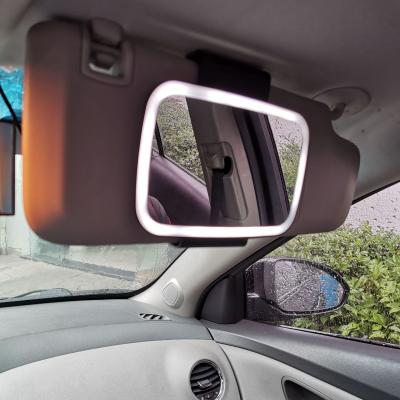 China Amazon Crazy Hot Sale Vanity Makeup LED Lighted Cosmetic Mirror Lights Touch Screen Car Sun Visor Mirror for sale