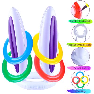 China Outdoor Interesting Games Throwing Ring Bunny Ear Ferrule Game Toys Gift for Kid Family School Party Game Easter Party Supplies for sale