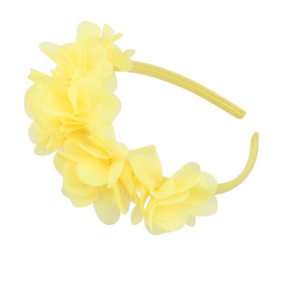 China Fashionable Lace Gauze Headband With Flower European And American Style Yarn Design For Women Headband Hair Accessories Wholesale for sale