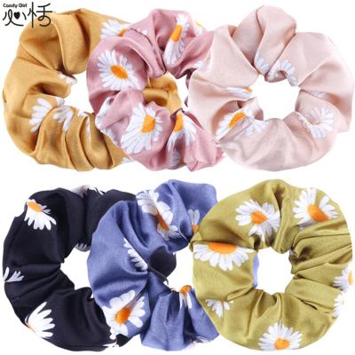 China Candygirl Daisy Hair Tie Flower Scrunchies New Fashion Style For Kids Girls Hair Accessories High Quality for sale