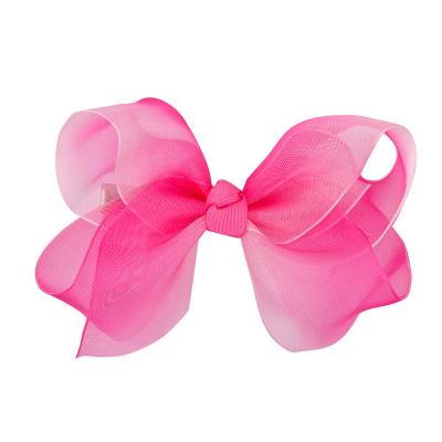 China Wholesale Sweet Candygirl Net Yarn Bow Pins For Girls Fancy Mesh Belt Hair Accessories Hair Clip With Bow for sale