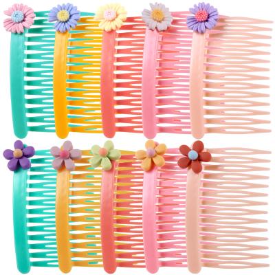 China Candygirl 10pcs Hair Comb with 14 Teeth Floret and Daisy Hair Comb Hair Clips for Kids 159-FJ-2021 Wholesale for sale