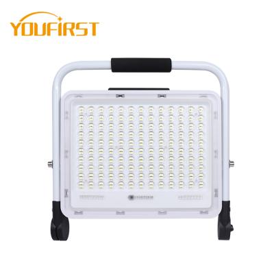 China Camping/construction/emergency car/outdoor garden 100w 200w Smd rechargeable portable ABS Ip65 waterproof park/stadium led flood light for sale