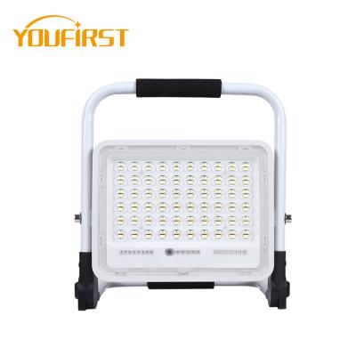 China 100w 200w car camping/construction/Usb rechargeable work emergency/portable emergency park/stadium camping led flood light for sale