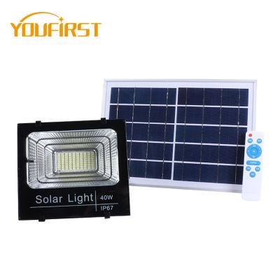 China ROAD high efficiency outdoor garden waterproof smd ip65 40w 60w 100w 200w led solar flood light for sale