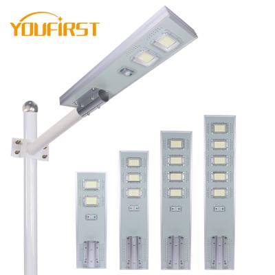 China HIGHWAY 50w 100w 150w 200w 250w Outdoor Ip65 Integrated All In One Solar Led Street Light for sale