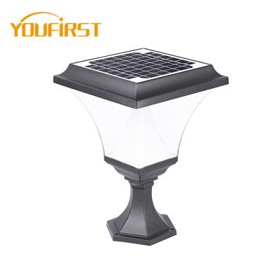 China Modern Night Operating Gate Outside Post Bollard Walkway Outdoor Ip65 Led Solar Pillar Light for sale