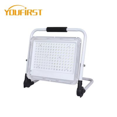 China Best Price Modern Camping Ip65 Waterproof Photocell Outdoor White 60 100 200W Rechargeable Led Flood Light for sale