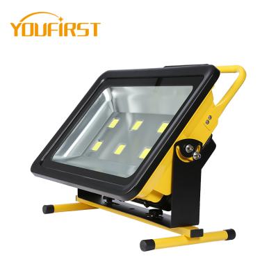 China camping/construction/emergency car/park/stadium rechargeable cob waterproof portable led floodlight 200w 300w 400w high power for sale