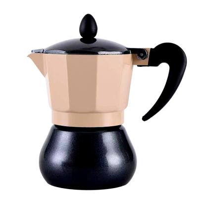 China Sustainable Factory Price Portable Espresso Moka Pot With PP Handle Coffee Maker for sale