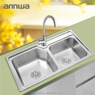 China Without Double Faucet Bowl 304 Stainless Steel High Quality Kitchen Sink for sale