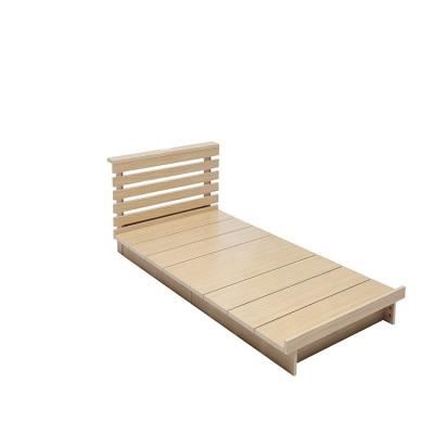 China Easy Assemble Double Room Furniture Bed Japanese Style Sturdy Wooden Wooden Bed Customized Wooden Bed for sale