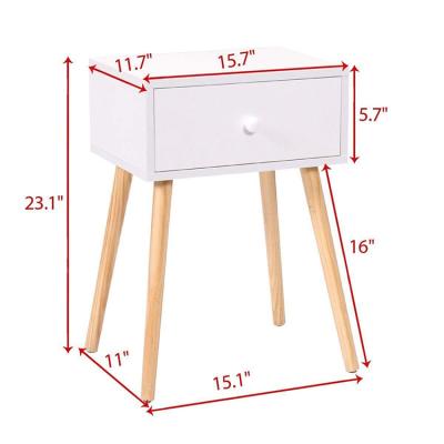 China Drawers Adjustable Bedside Table Nightstand Wooden Modern Bedroom Night Stand (Size) for sale