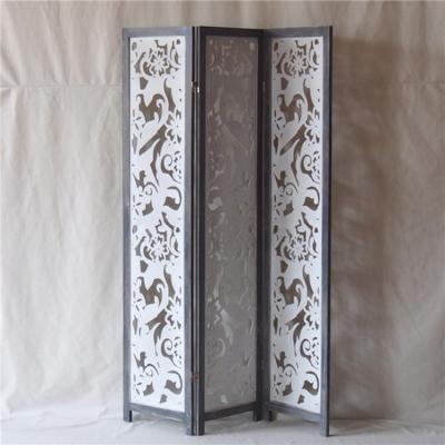 China Europe Wood Framed Folding Decorative Wooden Straightening Screen Room Divider Interior Screen Partition for sale