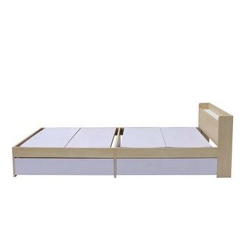 China Easy Assemble Top Quality Space Saving Storage Bed With Two Drawers KD Bedroom Furniture for sale