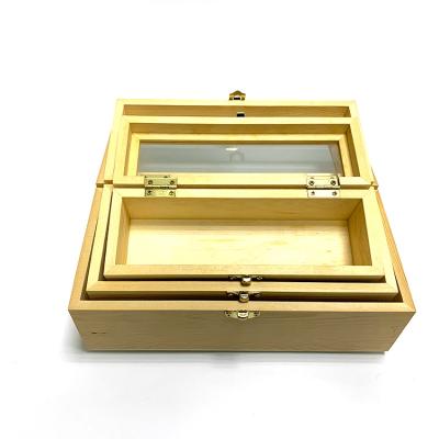 China Custom Burnt Wooden Gift Box Logo Design Cigar Storage Box China Color Wooden Gift Box for sale