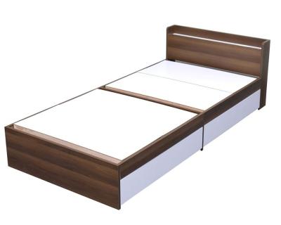 China Easy Assemble Bed KD Cheap BED Hot Selling Wooden Storage Bed With Central On The Headboard for sale