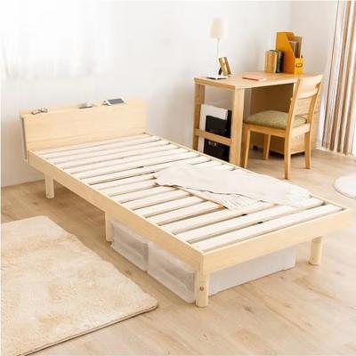 China Easy Assemble Modern Panel Bed For Bedroom, Hot Sale Modern Wooden Bed With Central for sale