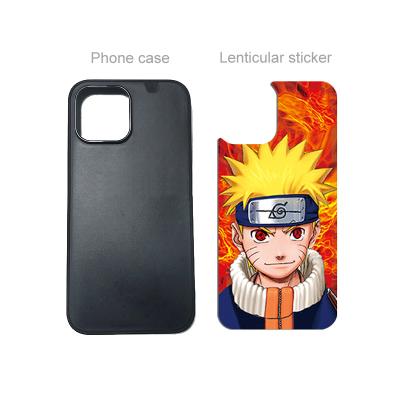 China 3D Anime Effect Image Flip Black PU Cell Phone Shockproof Case For iphone13 for sale