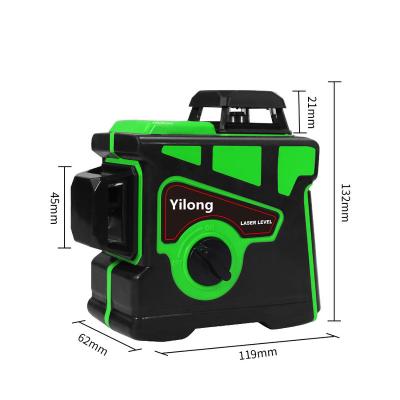 China Auto Rotary Lines Level Self-Leveling Laser Level Construction 12 Laser Green Light Tool 130mm*60mm/*125mm for sale