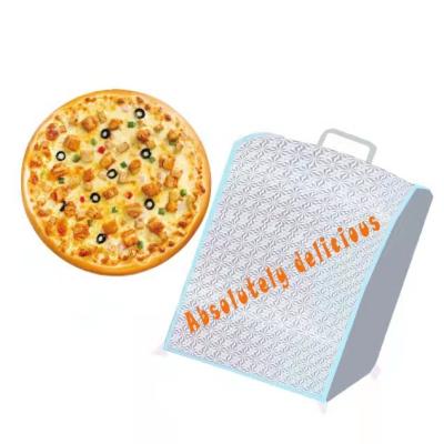 China Silver Coated Fabric Pizza Food Delivery Bag Thermal Insulated Cooler Bag for sale