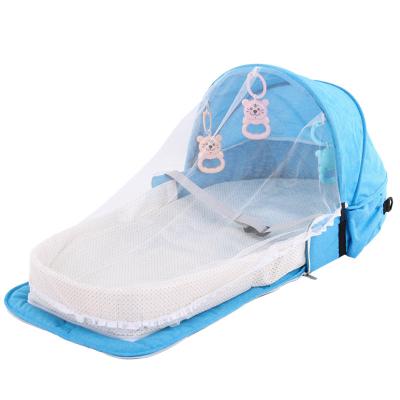 China OEM Custom Folding Travel Mommy Diaper Baby Women Diaper Bag Portable Backpack With Changing Bed For Mothers Shoulders for sale