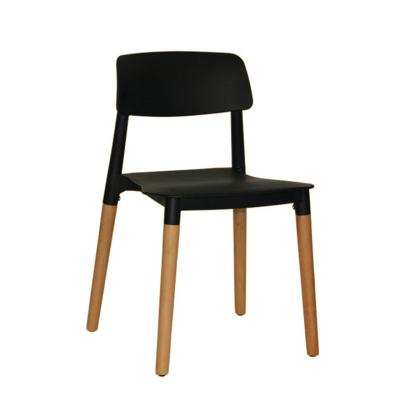 China New Modern Design Contemporary Wooden Legs Cafe Furniture Chair Plastic Restaurant Chairs for sale