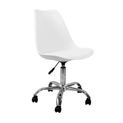 China Modern Cheap Spun Adjustable Height PP Seat Nylon Wheels Office Chair Furniture for sale