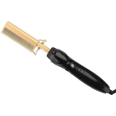 China Home hot comb bling Fast Smoothing Electric Hair Straightener Brush Ceramic Heating Temperature hot air comb for sale